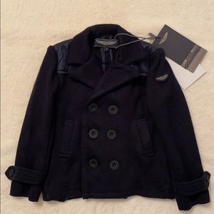 Navy Blue Knit Jacket